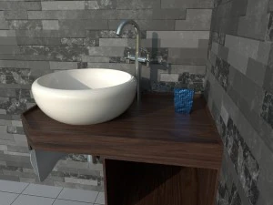 ethnic sink cabinet 3D Model