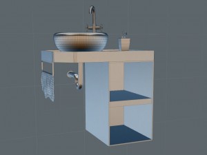 ethnic sink cabinet Modelo 3D