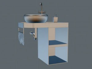 ethnic sink cabinet 3D Model