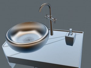 ethnic sink cabinet Modelo 3D