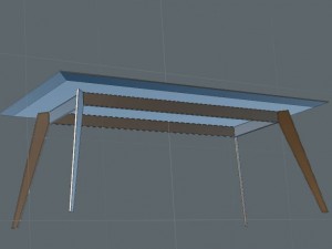 office table and chairs 3D 模型