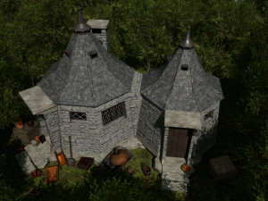 hagrid hut from harry potter 3D Model