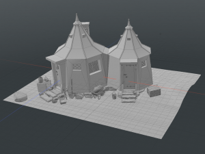 hagrid hut from harry potter 3D Model