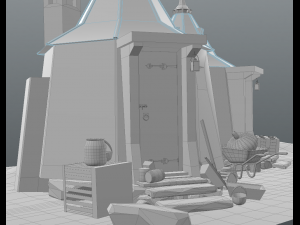 hagrid hut from harry potter 3D Model