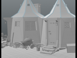 hagrid hut from harry potter 3D Model