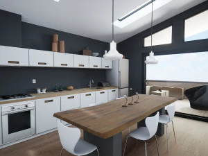 cocina contempor&aacute;nea Modelo 3D