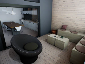 contemporary kitchen 3D Model