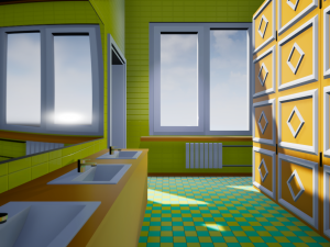 men and women restrooms Modelo 3D