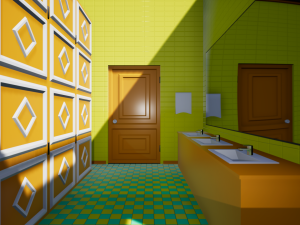 men and women restrooms Modelo 3D