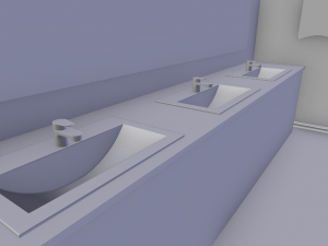 men and women restrooms Modelo 3D
