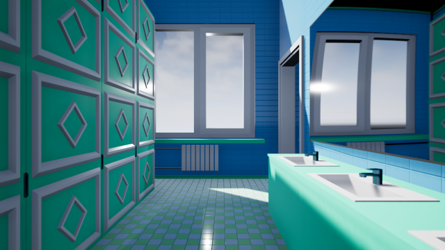 men and women restrooms Modelo 3D .c4d .max .obj .3ds .fbx .stl .blend 
