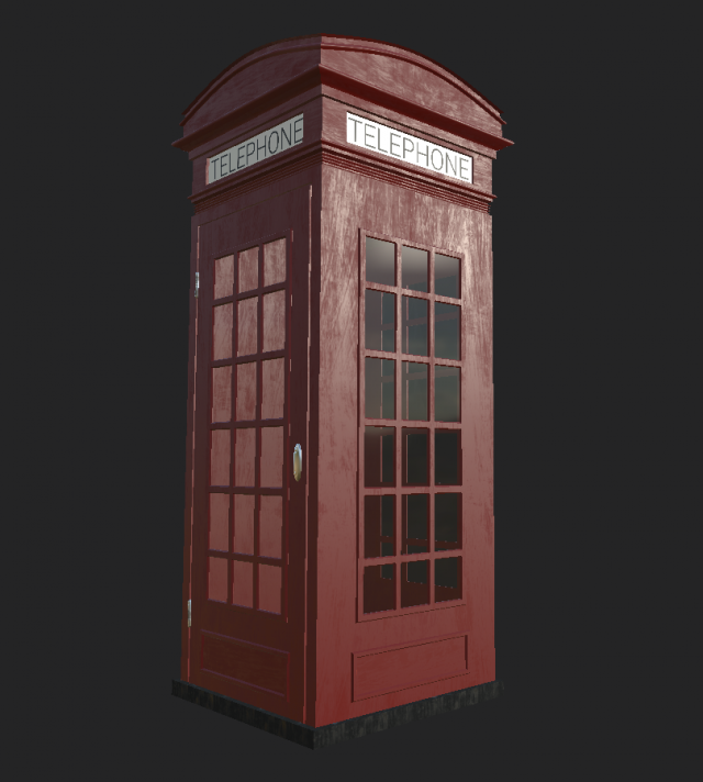 phonebooth Model 3D .c4d .max .obj .3ds .fbx .stl .blend 