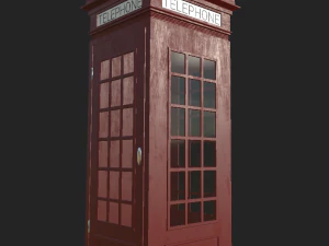 cabina telefónica Modelo 3D
