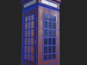 cabina telefonica Modello 3D