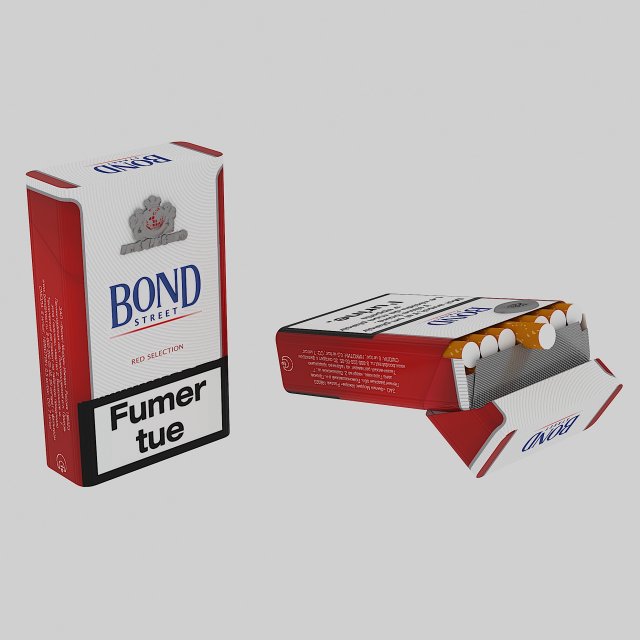 bond cigarette 3D 模型 .c4d .max .obj .3ds .fbx .stl .blend