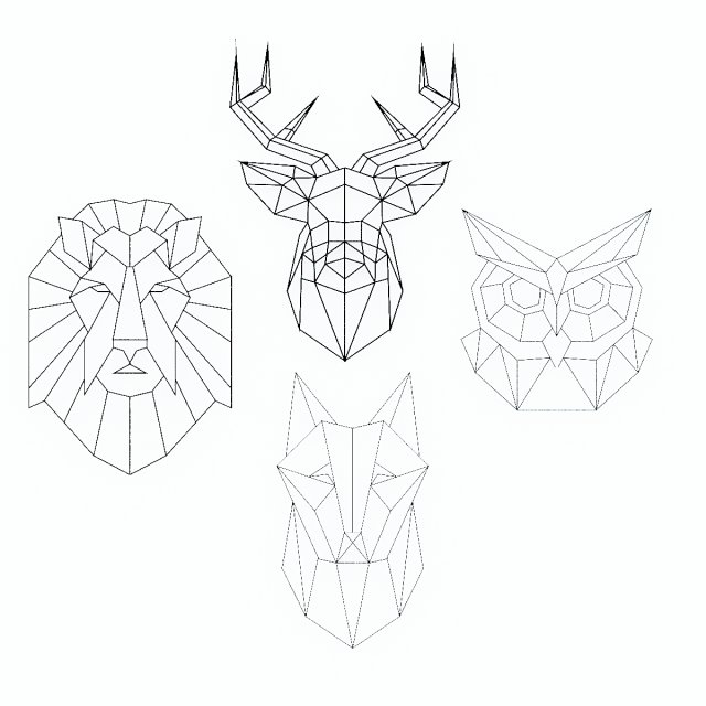 animal set 3D Model .c4d .max .obj .3ds .fbx .stl .blend 