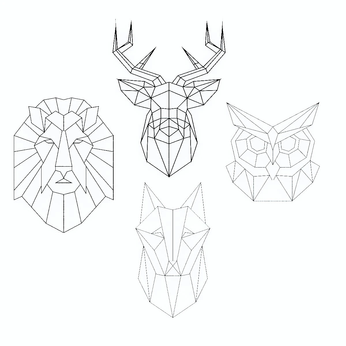 animal set 3D Model .c4d .max .obj .3ds .fbx .stl .blend 