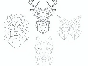 insieme degli animali Modello 3D