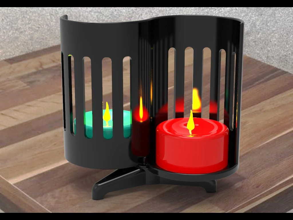 şamdan 3D Baskı Modeli .c4d .max .obj .3ds .fbx .stl .blend 