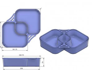 recipiente de comida Modelo de Impressão 3D