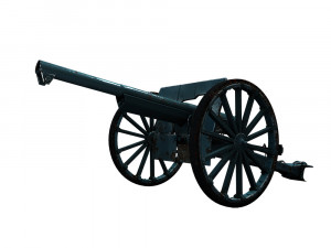 French Cannon based Canon de 75 mle 1897 Modelo 3D