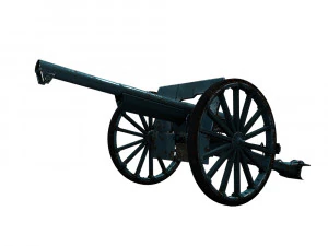 French Cannon based Canon de 75 mle 1897 3D Model