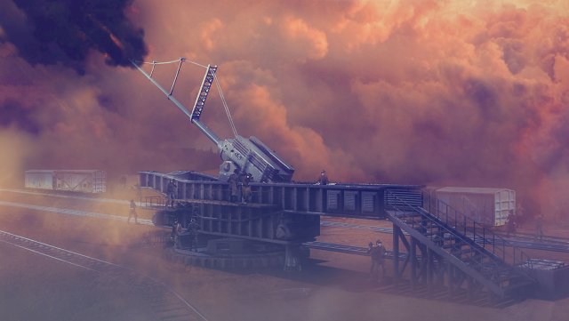 Paris-Geschtz 1918 3D 模型 .c4d .max .obj .3ds .fbx .stl .blend 