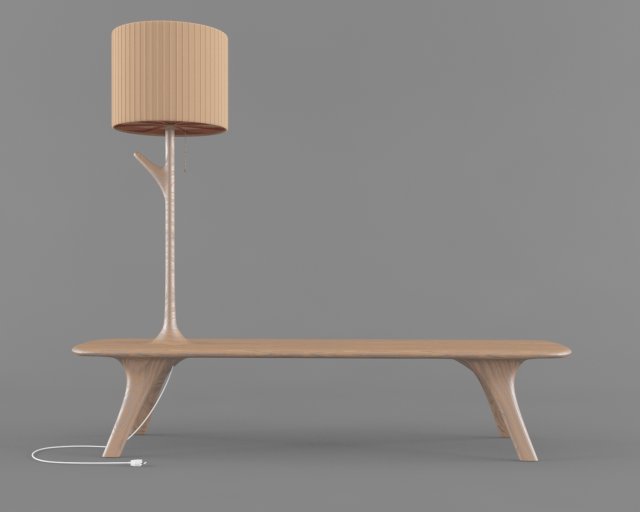 bench lamp 3Dモデル .c4d .max .obj .3ds .fbx .stl .blend 