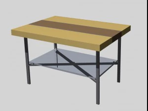 einfacher Couchtisch 3D Modell