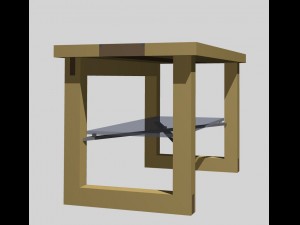 simple caffee table 3D Model