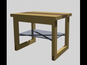 simple caffee table 3D Model