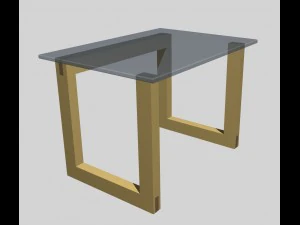 einfacher Couchtisch 3D Modell