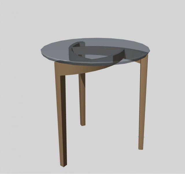 simple round caffe table 3D 模型 .c4d .max .obj .3ds .fbx .stl .blend 