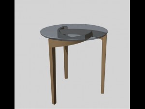 simple round caffe table 3D Model