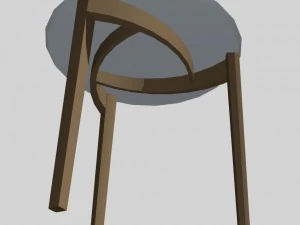 simple round caffe table 3D Model