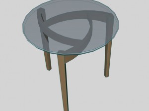 simple round caffe table 3D 模型