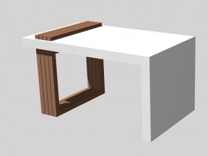 simple caffee table Model 3D
