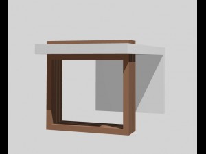 simple caffee table Model 3D