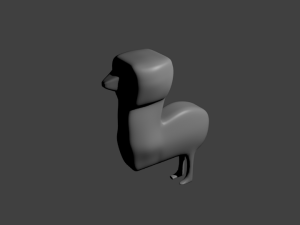 low poly chick Modelo 3D