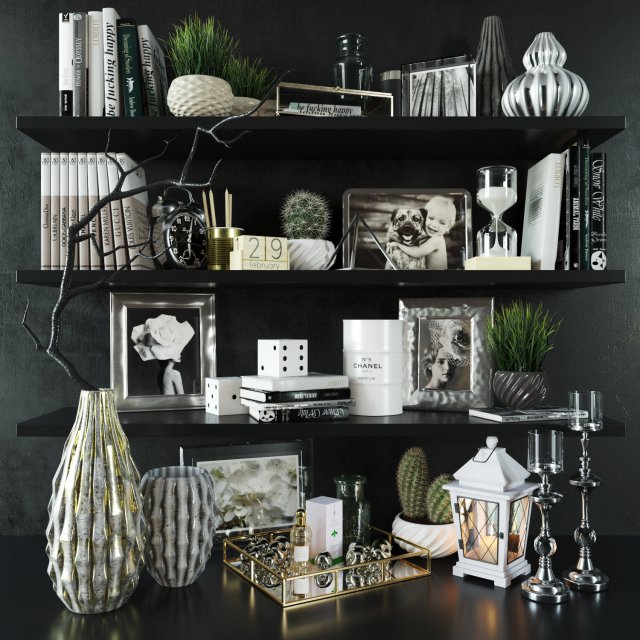 decor set 3D Model .c4d .max .obj .3ds .fbx .stl .blend 