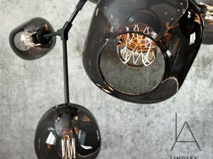 branching bubble 6 lamps by lindsey adelman dark black 3D 모델
