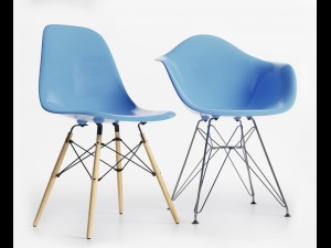 eames plastic side chairs Modèle 3D