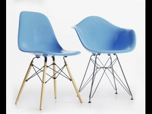 eames plastic side chairs 3D Model