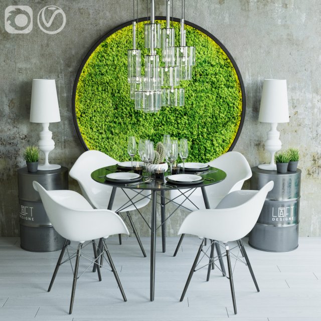 loft design set 3D 모델 .c4d .max .obj .3ds .fbx .stl .blend 