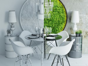 loft design set 3D 모델