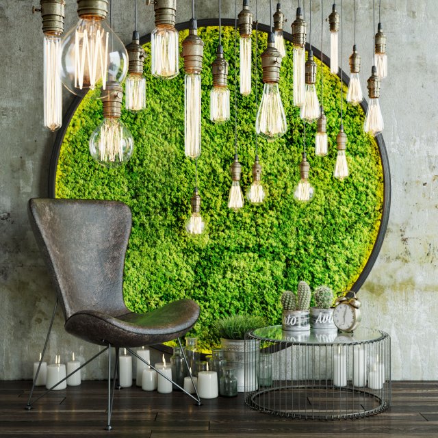 decor set loft 3D Model .c4d .max .obj .3ds .fbx .stl .blend 