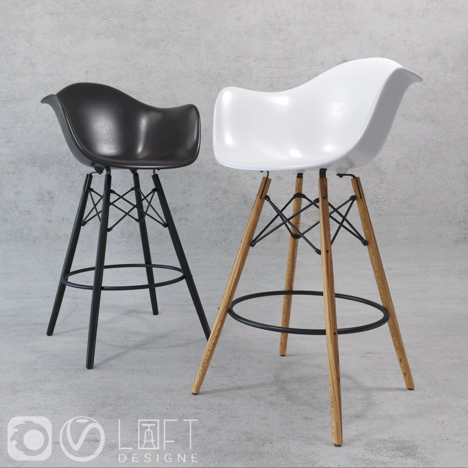 barstools loftdesigne model 3561 3562 3754 3755 3D Model .c4d .max .obj .3ds .fbx .stl .blend 
