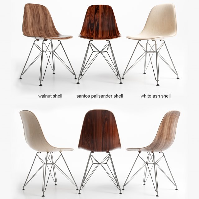 chairs eames dsr wood 3D-Modell .c4d .max .obj .3ds .fbx .stl .blend 