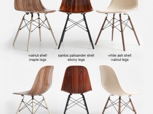 chair eames dsw wood 3D मॉडल