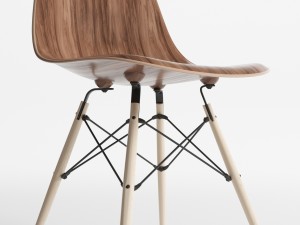 chair eames dsw wood 3D Model